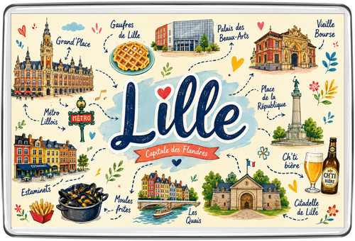 Lille france fridge magnet - lille,