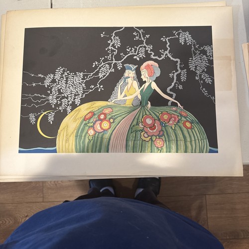 Vintage french pochoir - french, print