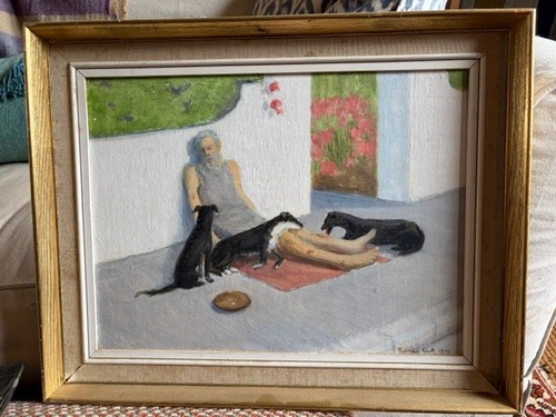 Frances watt framed painting - framed,