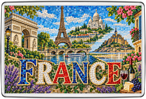 France mosaic fridge - mosaic,