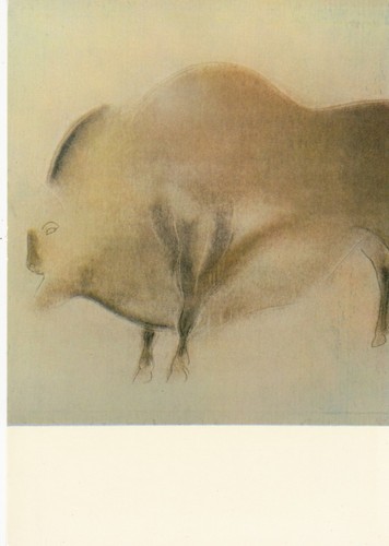 Postcard art prehistoric - postcard,