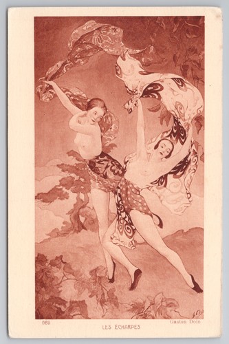 Postcard vintage nude - , art
