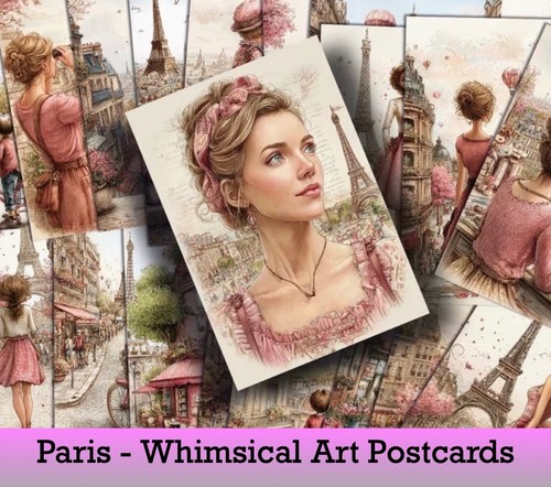 Paris whimsical art - paris,