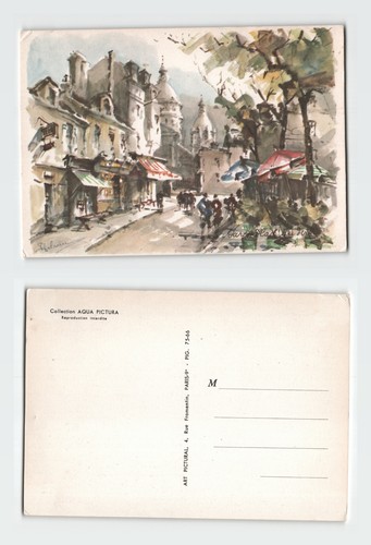 Vintage postcard paris france - vintage,