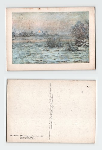 Vintage postcard claude monet - vintage,
