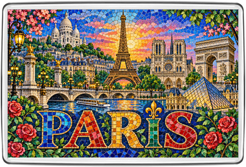 Paris france mosaic fridge - paris,