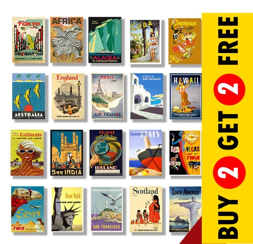 Vintage travel posters - posters, retro