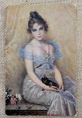 Wounded puppy woman lap - woman, &