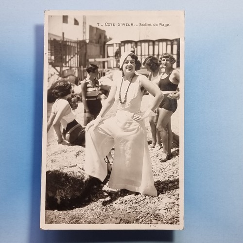 Nice cote azur postcard - nice, 1934