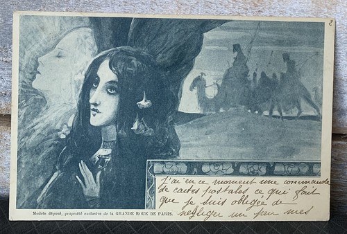 Art nouveau glamour postcard - nouveau,