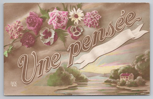 Postcard antique france art - postcard,