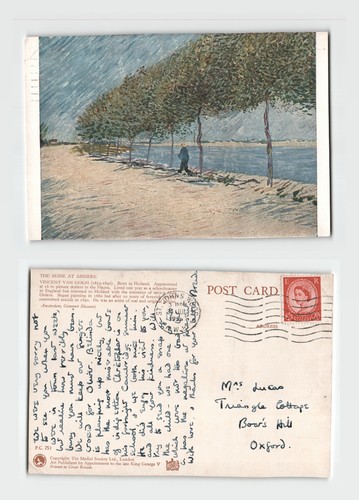 Vintage art postcard the seine - the,