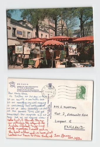 Postcard paris montmartre - postcard,