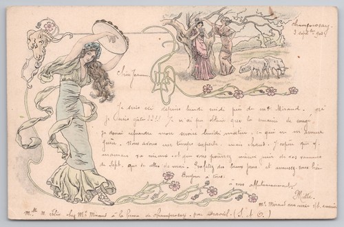 Art nouveau dancing woman - nouveau,