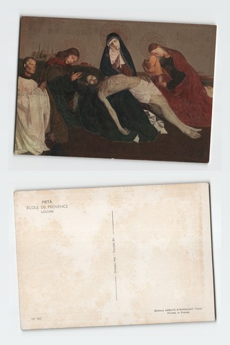 Vintage postcard pieta - vintage, ecole