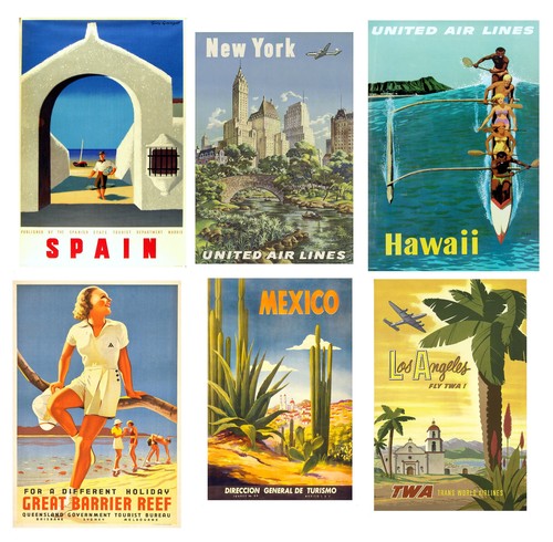 Vintage travel posters wall - travel,