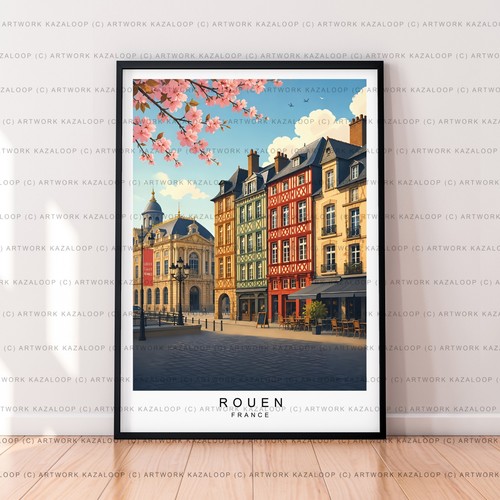 Rouen france unframed - france,