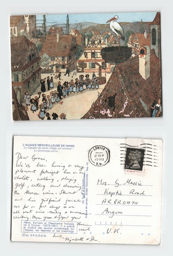 Vintage postcard hansi alsace - vintage,