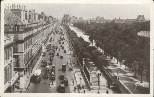 Vintage paris postcard rue - paris,