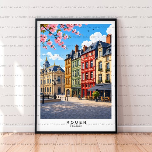 Rouen france unframed - france,