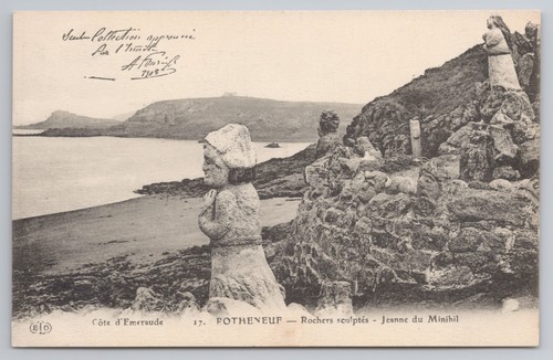 Postcard antique france art - antique,