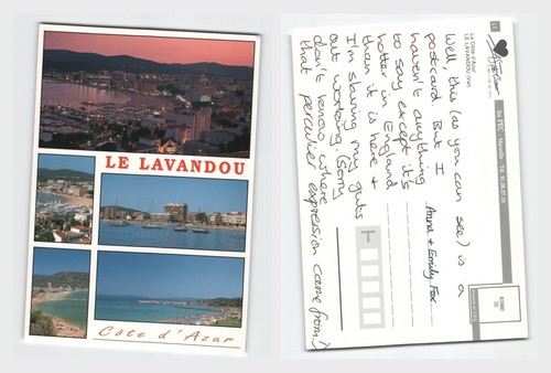 Vintage postcard lavandou - postcard, le