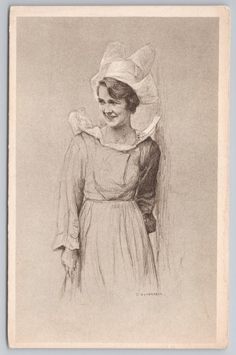 Postcard antique france - france, art