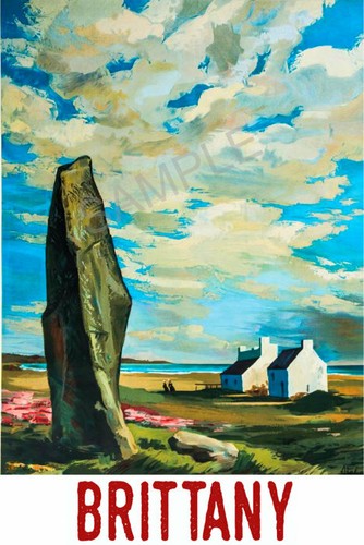 Brittany poster normandy coast - brittany,