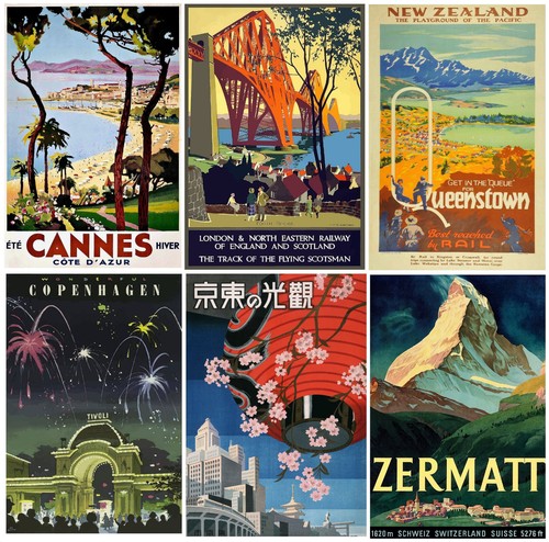 Vintage travel poster prints - vintage,
