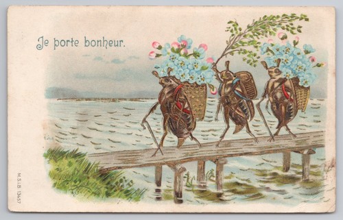 Postcard vintage france - vintage, art