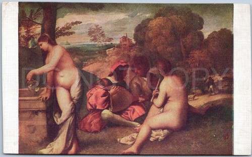 Paris vtg postcard giorgione - vtg,
