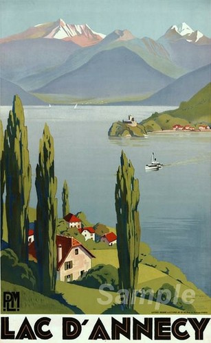 Vintage lake annecy france - vintage,