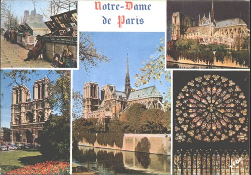Vintage notre dame paris - notre-dame,