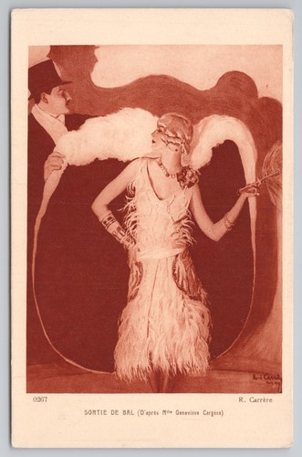 Postcard vintage art deco - vintage,