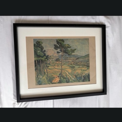 Large vintage framed print - vintage,