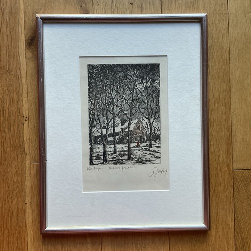Vintage hand coloured etching - vintage,